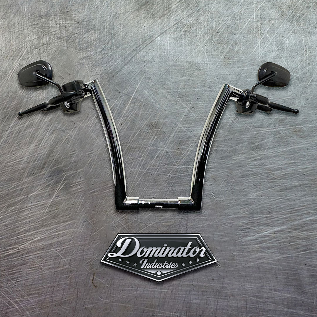  Dominator Industries 12 Meathook Bars Ape Hangers Compatible  With 2015-2023 Harley Road Glide & Special Chrome : Automotive