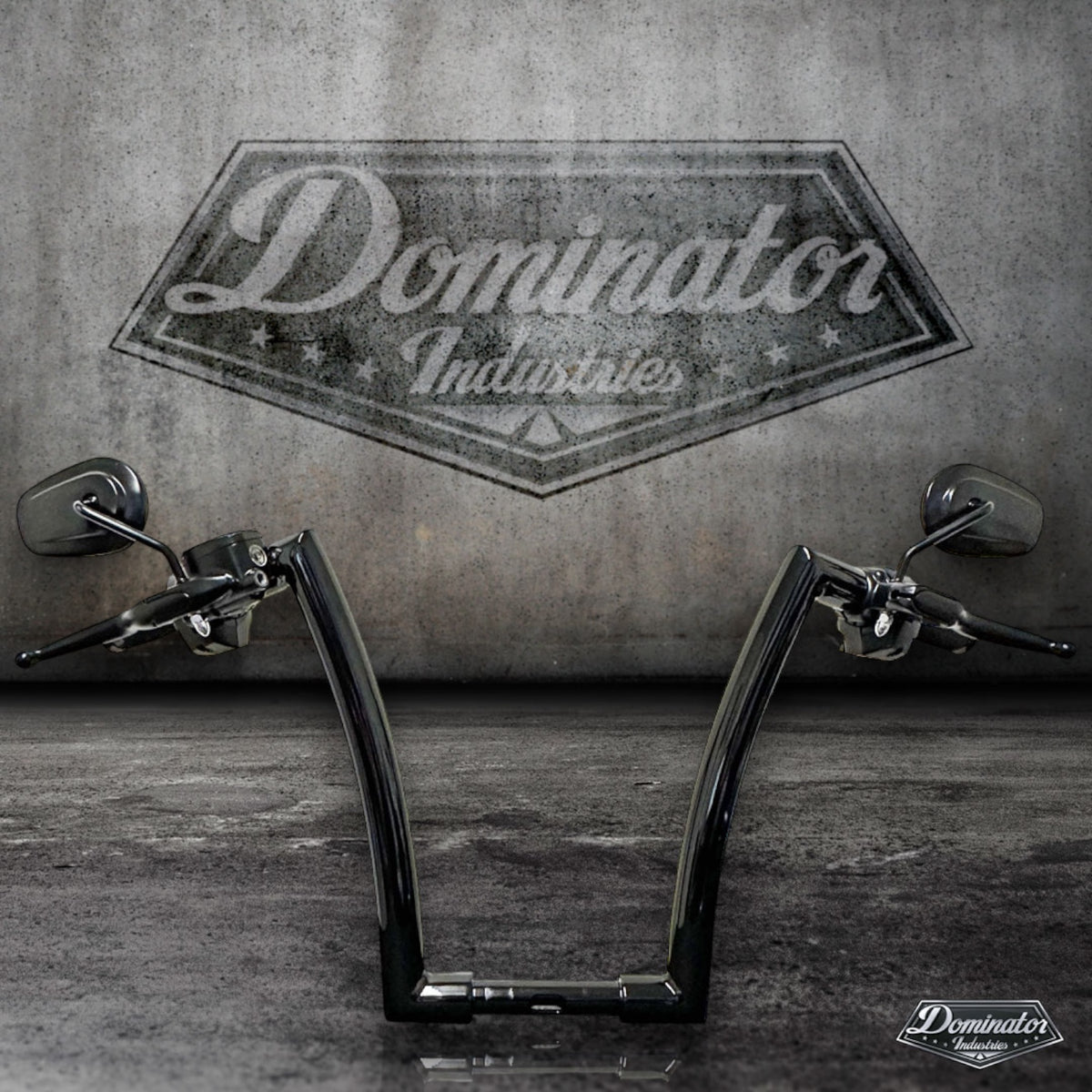 Pre Wired Dominator Industries 14 inch Rise, 1 1/4 inch Road Glide Meathook Ape Hanger Handlebars, Chrome Compatible with 2015-2023 Harley Road