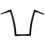 Miter Cut Ape Hanger Bars, 1 1/4 Inch Diameter, 16 Inch Rise, Gloss Black