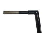 Miter Cut Ape Hanger Bars, 1 1/4 Inch Diameter, 16 Inch Rise, Gloss Black