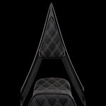 Diablo Sissy Bar, Dominator Stealth-Grip Double Diamond 2up Seat with 100% Matching Backrest Pad! for 2009-2024 Touring Models