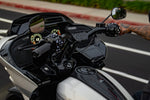 Dominator Pullback Riser & 1 1/4" Moto Bar Combination for 2023 CVO & 2024 Road Glide Models (Gloss Black)