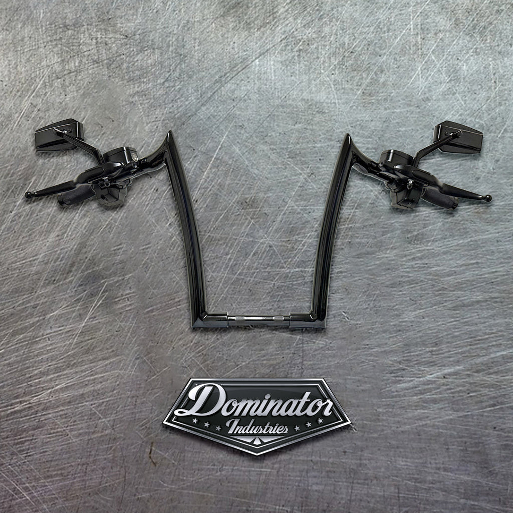  Dominator Industries 1 1/4 PRE-WIRED 14 Black Meat hook Bar Ape  Hangers Compatible With Harley-Davidson Bagger Electra - Handlebars  2014-2023 : Automotive