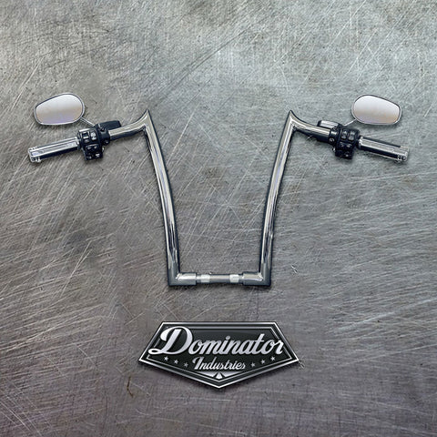  Dominator Industries 1 1/4 Chrome 12 Meathook Bar Ape Hangers  Handlebars Compatible With 1996-2023 Harley-Davidson Bagger Electra &  Street Glide wABS BC-HC-BB16GB-ESG08-ABS-BC : Automotive